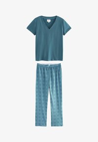 Geselecteerd, chambray blue geo