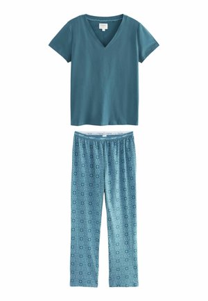 SHORT SLEEVE SET - REGULAR FIT - Pigiama - chambray blue geo