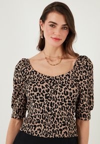 REGULAR FIT - Blouse - black lepoard