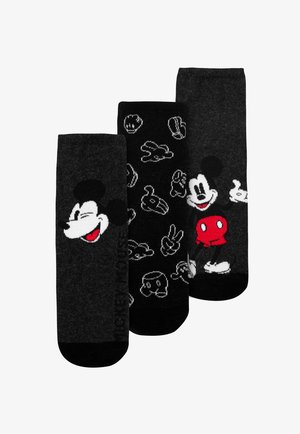 Disney 3ER PACK MICKEY MOUSE SNEAKER - Socks - grau schwarz