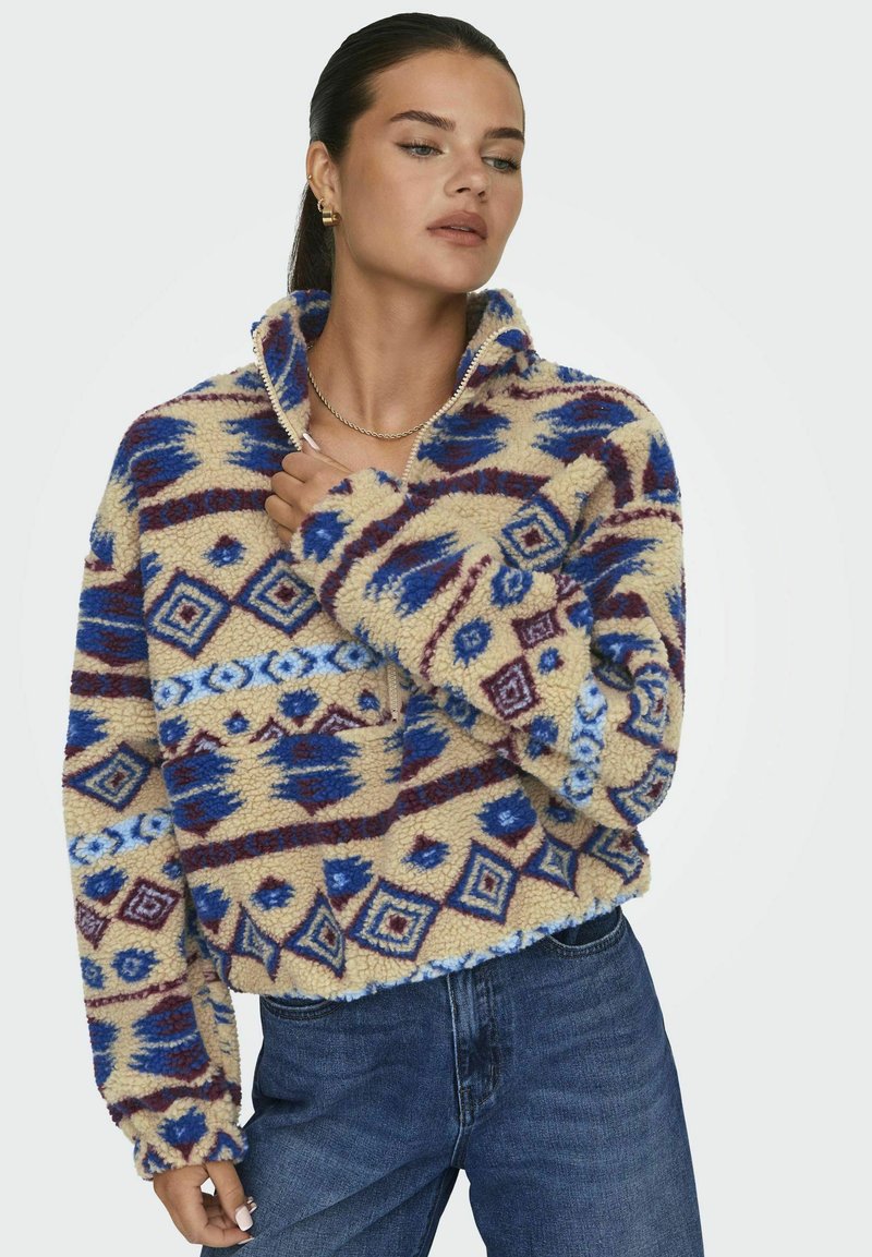 ONLY Fleece trui - marzipan