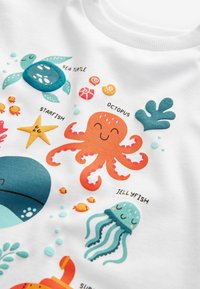 Next SHORT SLEEVE CHARACTER - Triko s potiskem - white sea animals