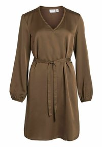 VILA MIT LANGEN ÄRMELN TAILLENGÜRTEL - Jurk - crocodile