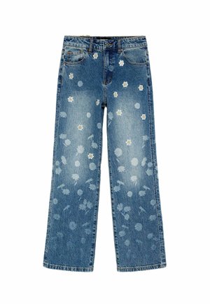 Desigual, STRAIGHT PRINTED JEANS - Straight leg jeans - blue