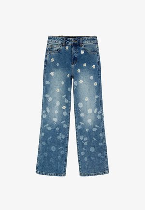 Desigual, STRAIGHT PRINTED JEANS - Blugi drepți - blue