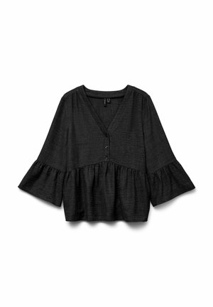 Vero Moda Curve VMCMELONY BUTTON - Bluză - black