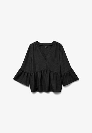 Vero Moda Curve VMCMELONY BUTTON - Bluza - black