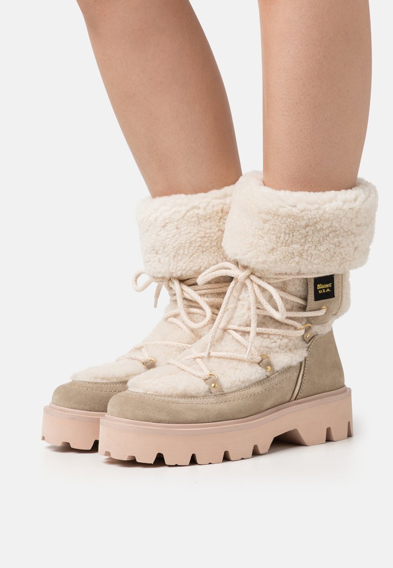 Blauer EVA Winter boots cream/beige Zalando.co.uk