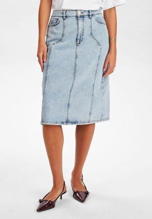 sukňa v tvare A - light blue denim