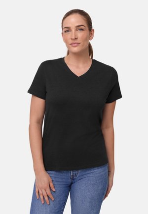 Danish Endurance V-NECK 2-PACK - T-shirt - bas - jet black