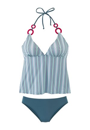 TANKINI SET - Bikini - blau bedruckt