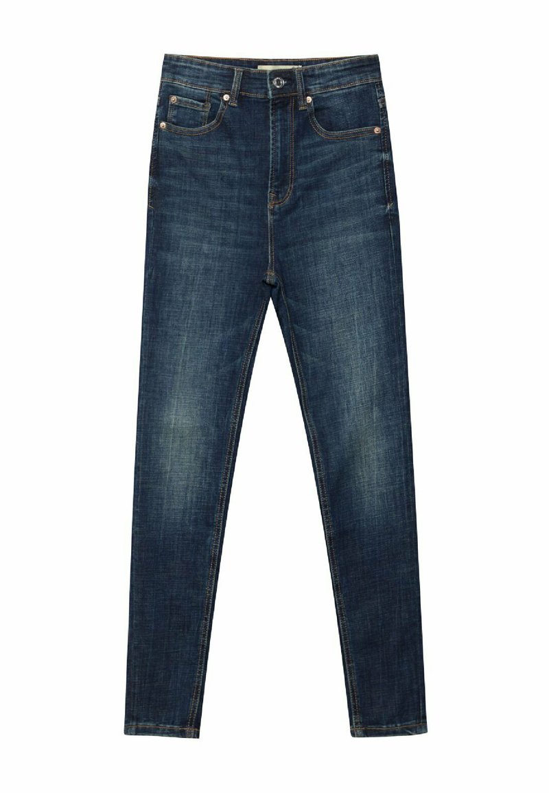 Stradivarius Jeans Skinny Fit donkerblauw denim Stradivarius Jeans Skinny Fit donkerblauw denim