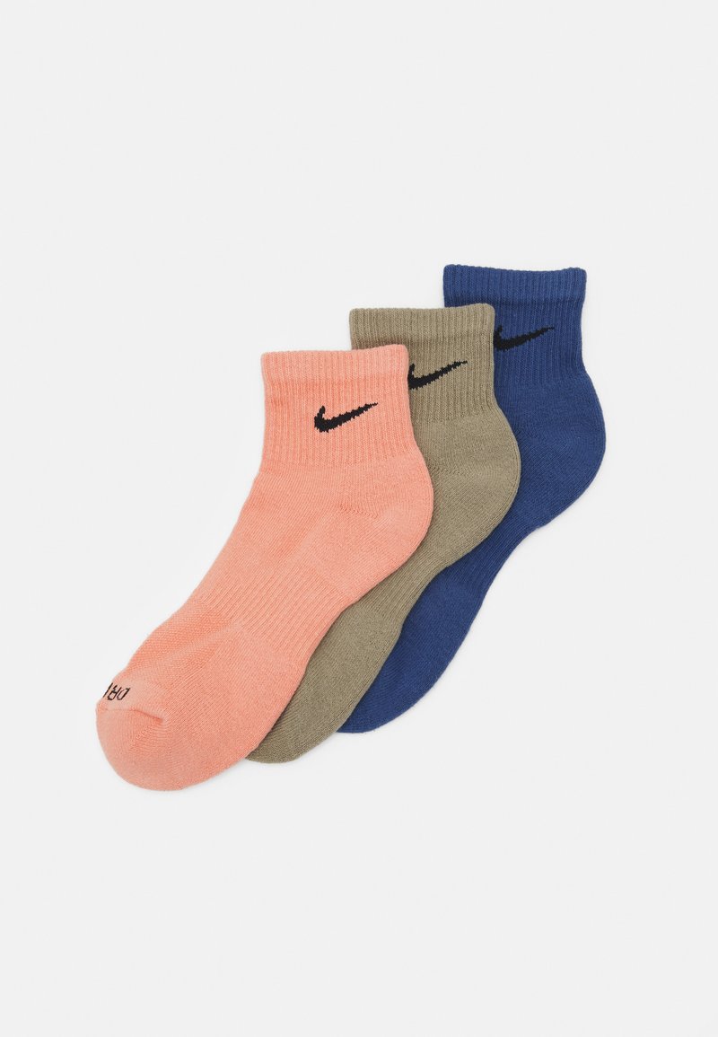 Nike Performance EVERYDAY PLUS CUSH ANKLE UNISEX 3 PACK - Meias desportivas - light madder root