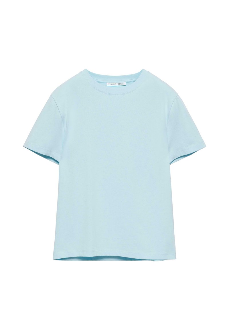 PULL&BEAR BASIC SHORT SLEEVE - T-SHIRT - T-Shirt basic - light blue ...