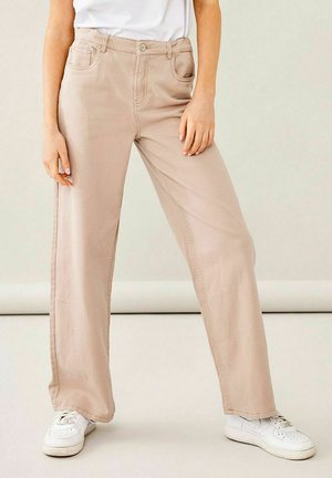 TAZZA WIDE LEG - Jean droit - mocha meringue