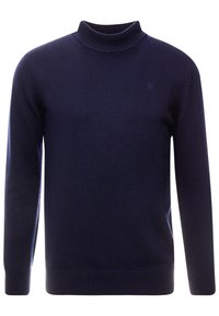 Námořnický rolák vyrobený z měkk ého pleteného materiálu, s přiléhavým střihem, dlouhými rukávy a žebrovanými manžetami a lemem. Jemný detail loga.