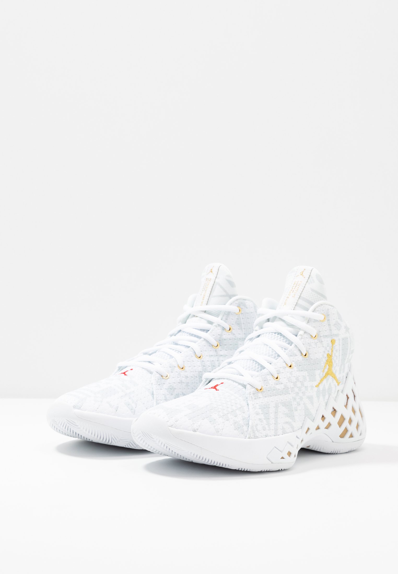 nike air jordan jumpman diamond mid white metallic gold