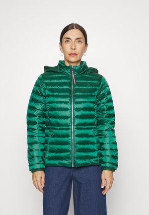 Bunda z prachového peří - prep green