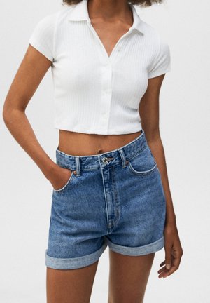 Jeansshorts - dark-blue denim