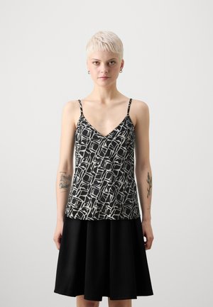 Vero Moda Petite VMPAGE V NECK SINGLET - Top - black