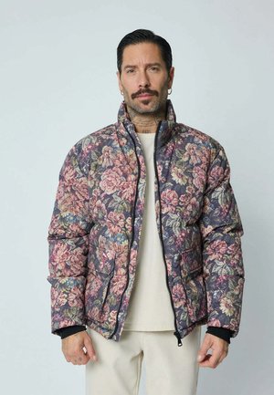 À MOTIF FLEURI - Veste d'hiver - rouge