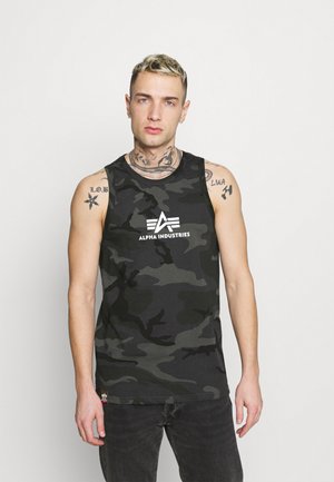 Alpha Industries BASIC TANK CAMO - Débardeur - black camo