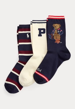 Polo Ralph Lauren, POLO BEAR STRIPED SOCK 3 PACK - Chaussettes - navy