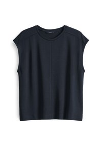 REGULAR FIT RIB - T-shirt basic - coal blue