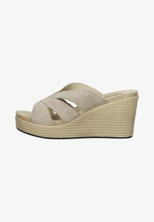 Heeled mules - taupe