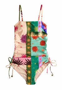 Unausgewählt, pink green embellished beaded star print