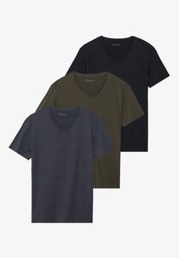 3 PACK  - Pamata T-krekls - dark grey/black/khaki