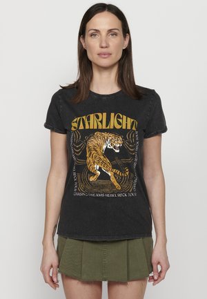 SHORT SLEEVE - Trükipildiga T-särk - black