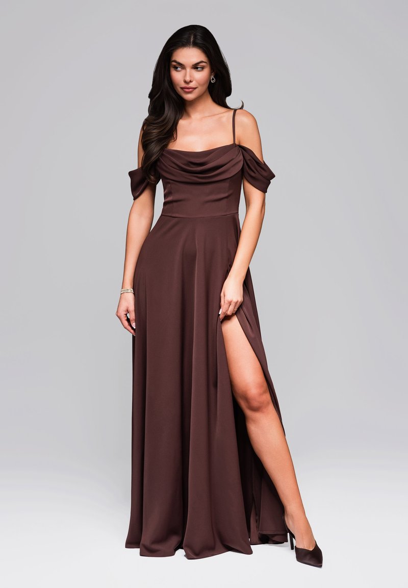 sachin and babi light blue dress Elegant Brown Maxi Dress for Special Occasions