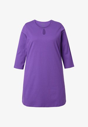 Ulla Popken, KEYHOLE CUTOUT 3/4 SLEEVE KNIT TUNIC - Túnica - purple