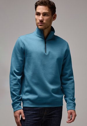 TROYER MIT ZIPPER - Poloshirt - blau