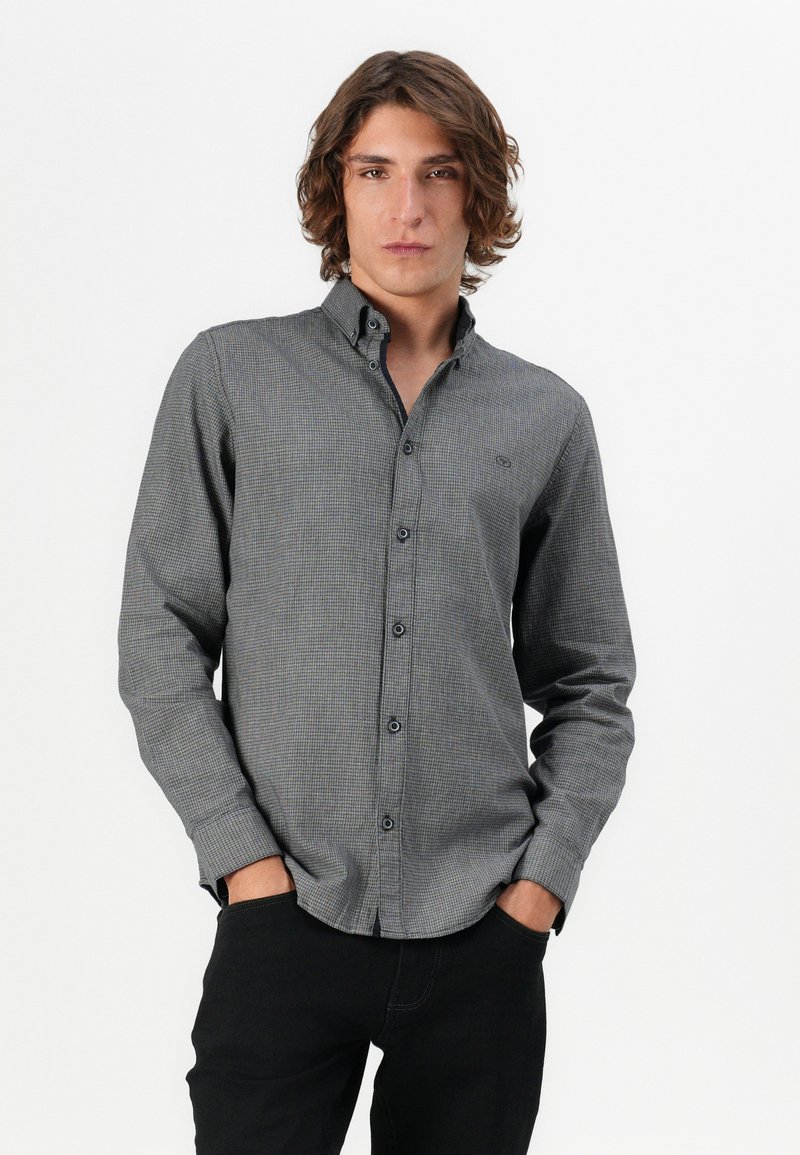 TOM TAILOR STRUCTURED SHIRT Chemise navy/multi coloured