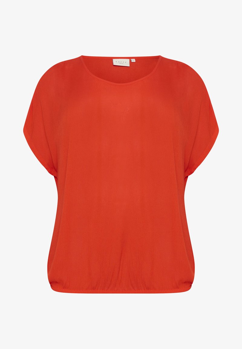Kaffe Curve KCAMI STANLEY SS - T-shirt - bas - fiery red/röd - Zalando.se