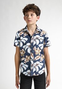 Petrol Industries BOTANICAL SHIRT BALBOA - Skjorta - navy blue