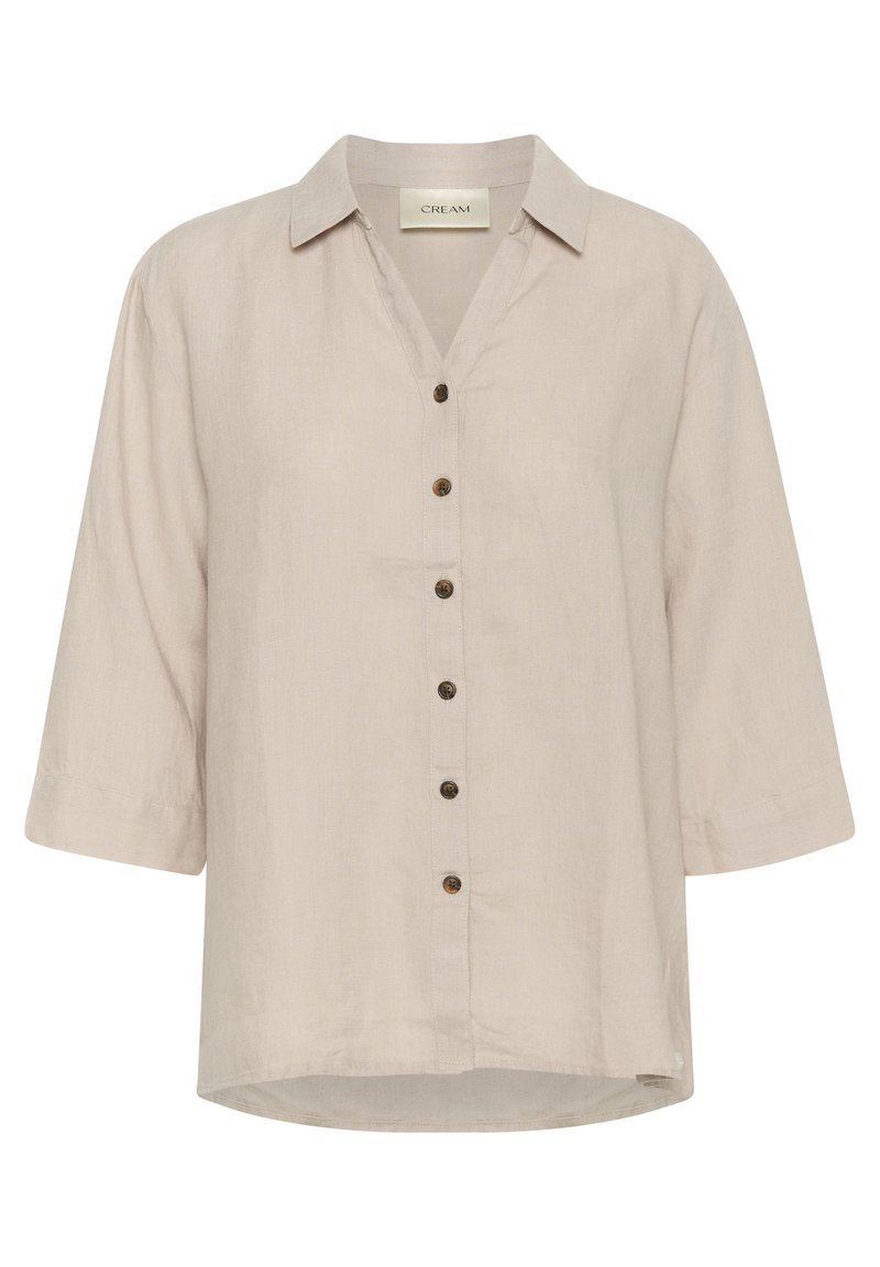 Cream Overhemdblouse zandkleur