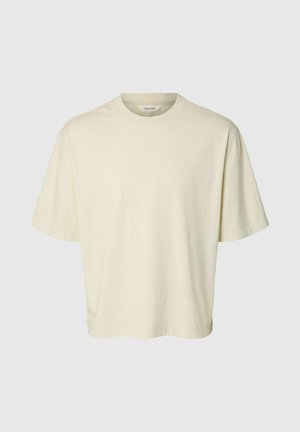 Selected, T-Shirt basic - silver-coloured birch