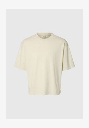 Selected, T-Shirt basic - silver-coloured birch