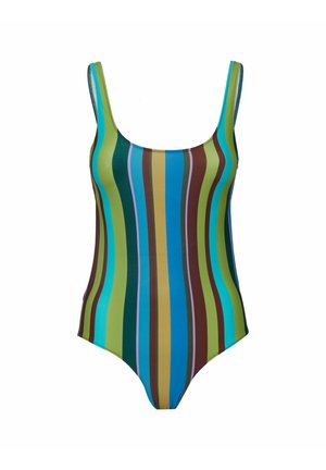 STRIPES - Costume da bagno - erba cioccolato