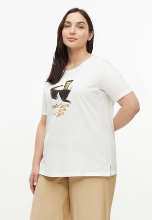 s.Oliver, T-SHIRT - T-Shirt print - weiß