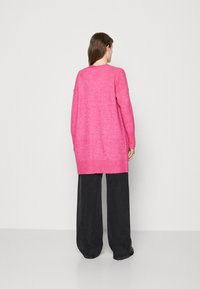 Selected Femme SLFLULU NEW LONG - Cardigan - fuchsia purple melange