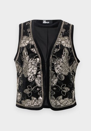 GILET - Vest - black/antic silver-coloured