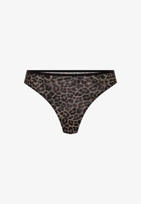 Hunkemöller TARA LEOPARD STRING - String - black/noir - ZALANDO.FR