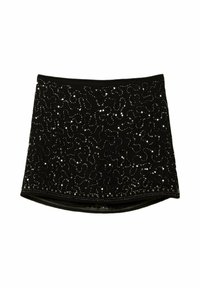Stradivarius EMBROIDERED - Mini skirt - black