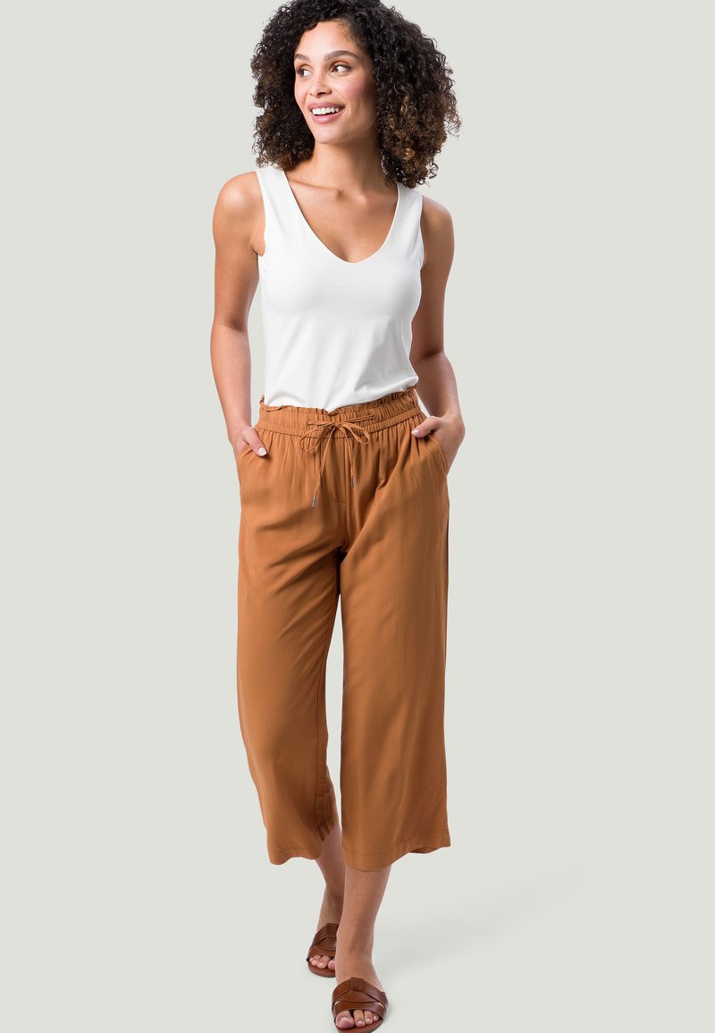 Damen Chinos | zero MIT GUMMIBUND Stoffhose candy almond/hellbraun - YY29262 Damen Chinos | zero MIT GUMMIBUND Stoffhose candy almond/hellbraun - YY29262