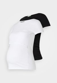 2 PACK - Lihtne T-särk - black/white