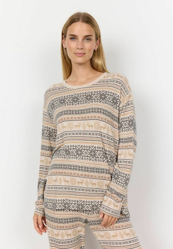 SC-BIARA AOP 127 - Strickpullover - cream melange combi